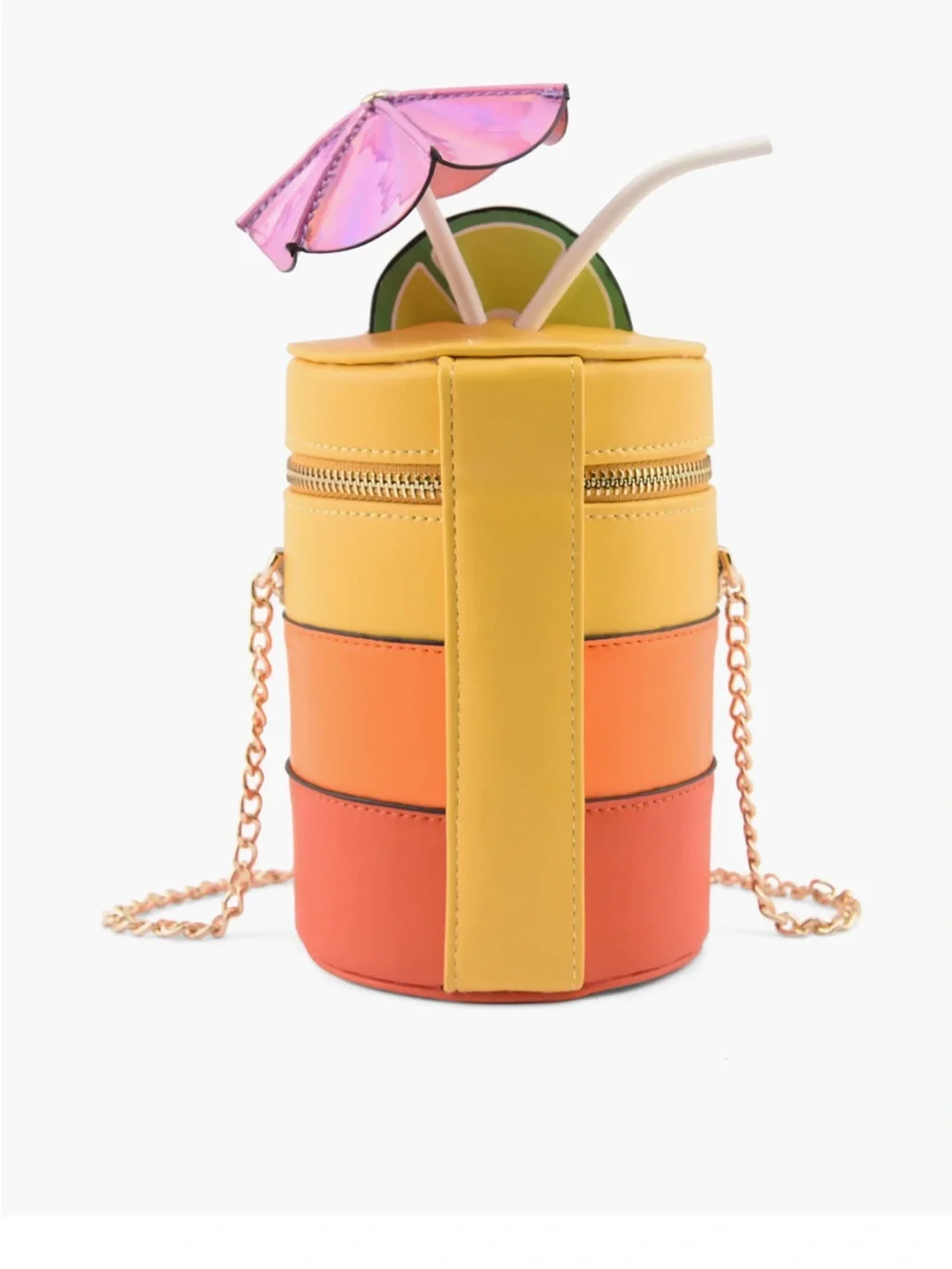 ALDO Kelliwith Cocktail Drink Chain Crossbody Zip Bag Purse